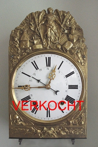 Antieke comtoise klok met datummechaniek, 1870